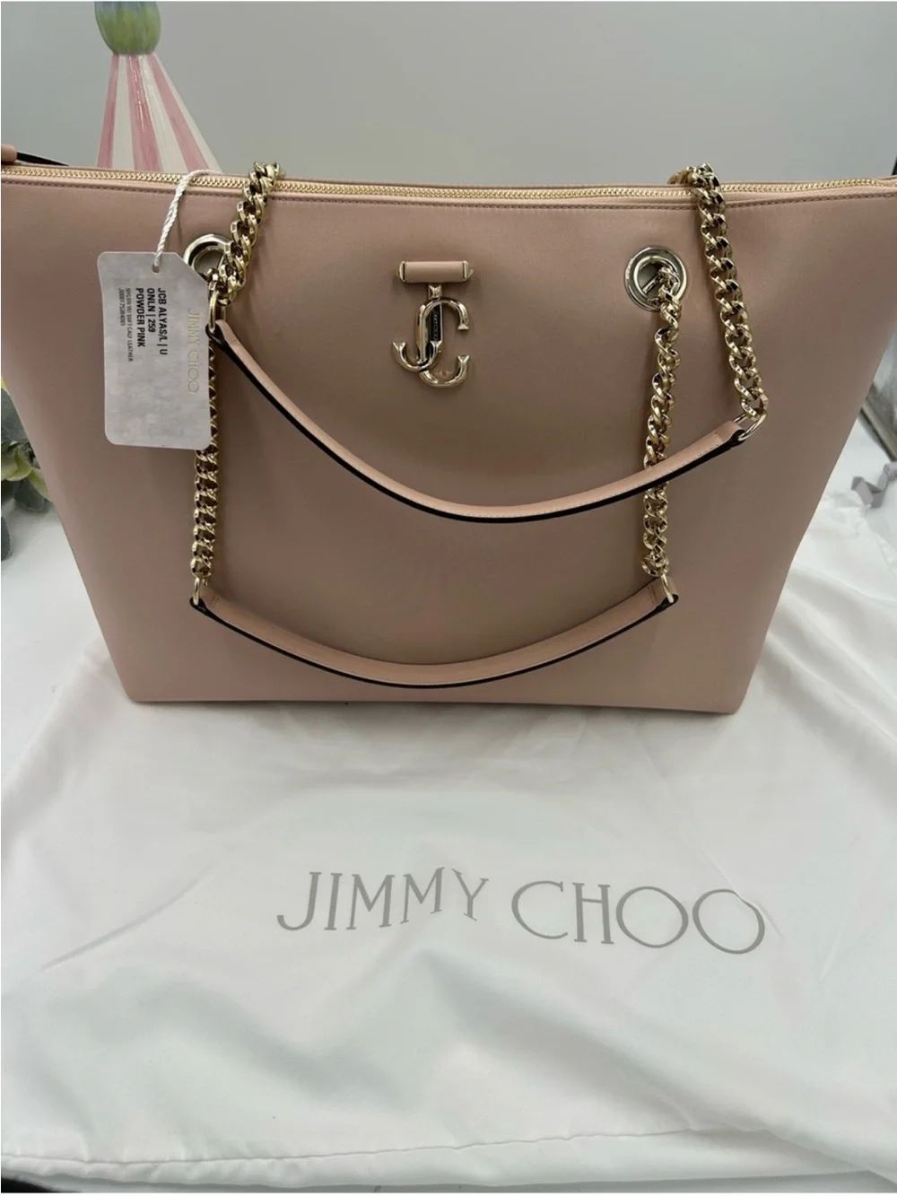 Women’s Jimmy Choo VARENNE large leather tote bag NWT